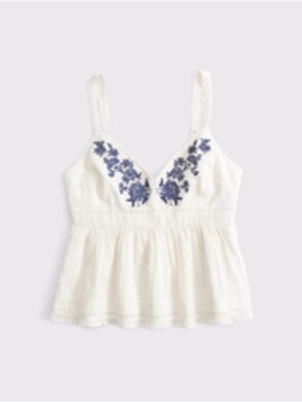 Abercrombie pin tuck babydoll cami